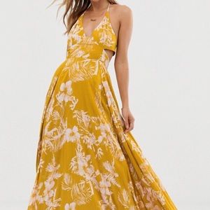 Dresses | Free People Yellow Maxi Dress 